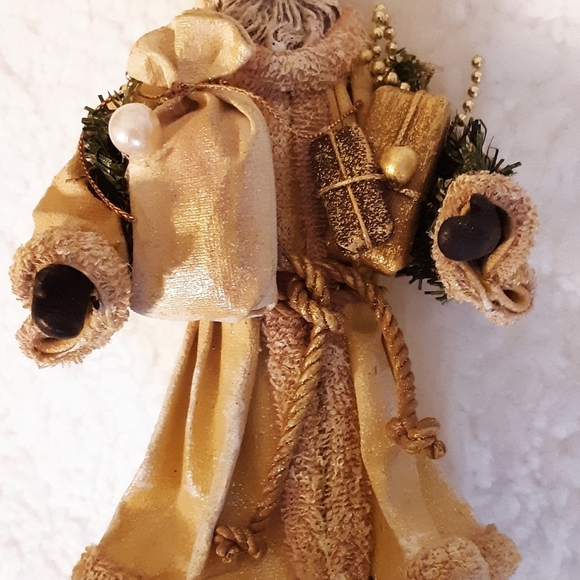 Gold Gorgeous Santa Tree Ornament 7.5" - Picture 4 of 8